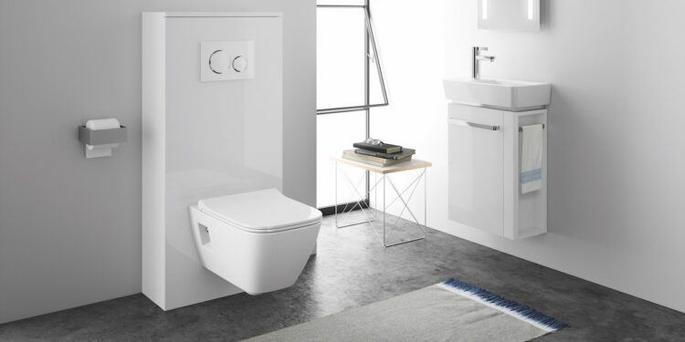 Habillage blanc pour WC suspendu Duofix deGeberit