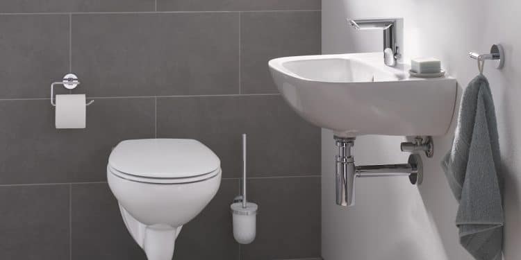 lavabo avec lemitigeur électronique bau cosmopolitan de grohe