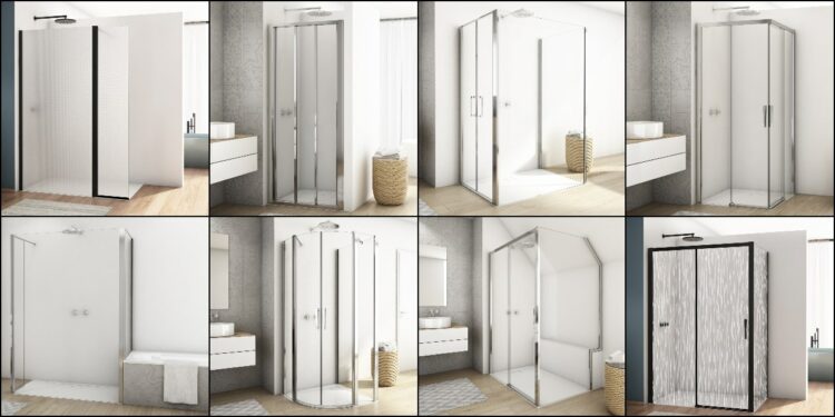 Différentes configurations de parois et portes de douche