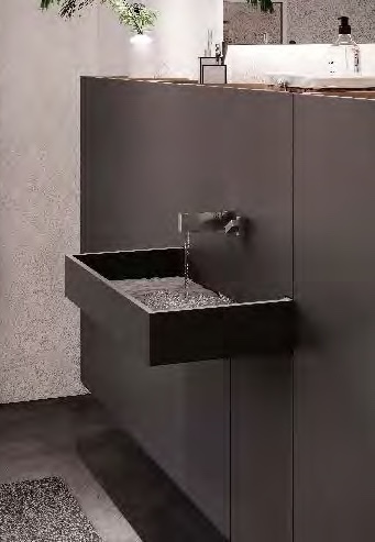 Lavabo mural marron