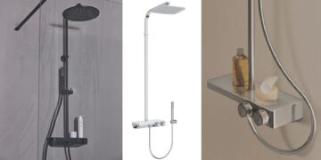 Les différentes versions de la colonne de douche Ceratherm S200 d'Ideal Standard.