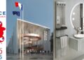 Le meuble Decotec qui sera installé dans les toilettes du Pavillon France à Osaka 2025